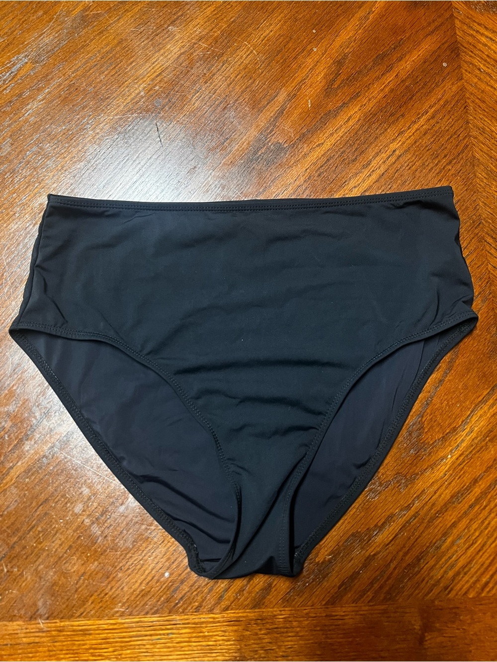 Catherine Malandrino Black High Waist Bikini Bottom Women’s Size M Gold Logo